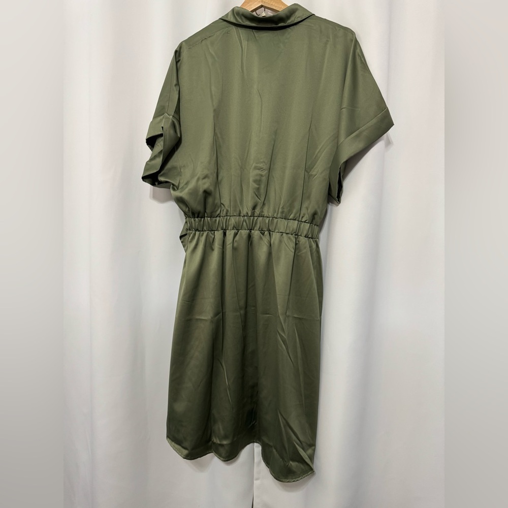 French Connection Sage Green Midi Dress - Picture 8 of 8